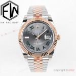 Rolex 18K Datejust II 3235 Watch 2-Tone Rose Gold & 904L Steel Darker Grey Dial